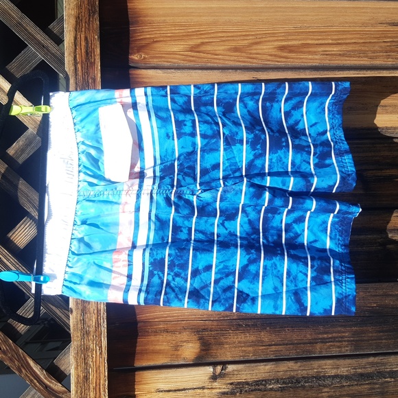 George Blue striped tiedye pattern shorts - Picture 4 of 6